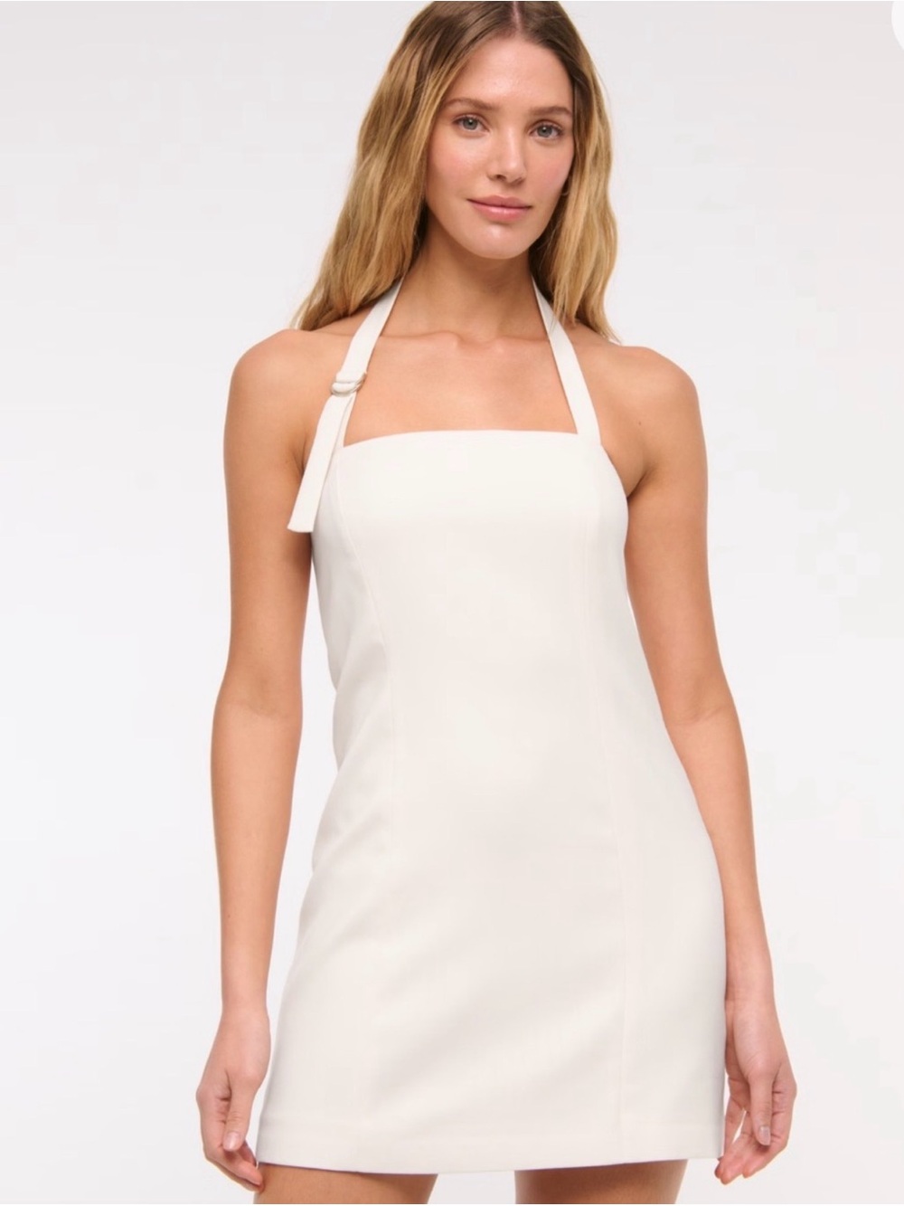 Abercrombie & Fitch Cream Halter Mini Dress